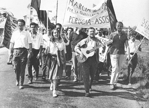 La prima marcia Perugia Assisi