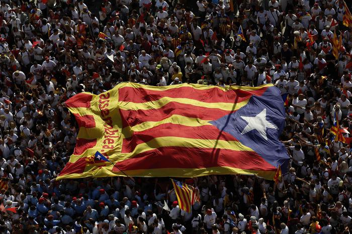 Catalogna, manifestazione indipendentista