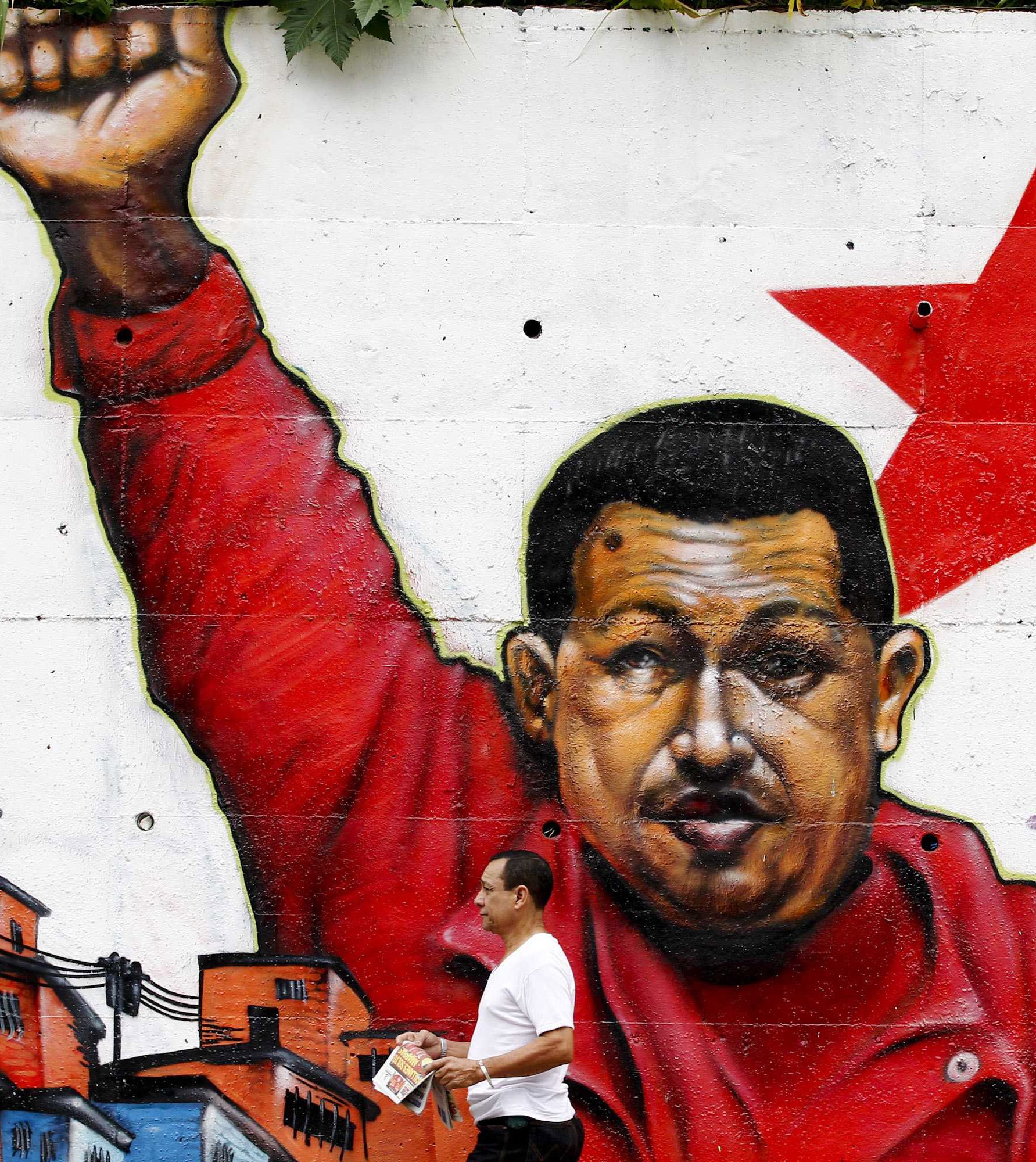 Venezuela, un murales chavista