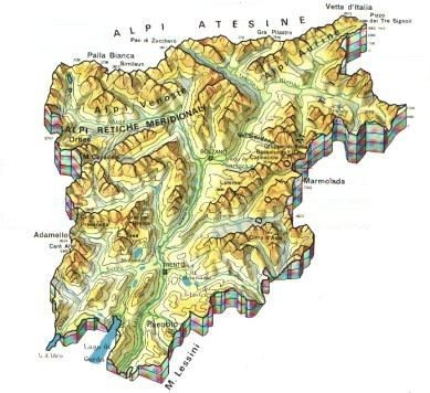 mappa del Trentino