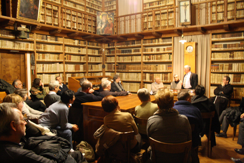 L'incontro con Wajeeh Nuseibeh nella biblioteca dei frati Capuccini a Trento