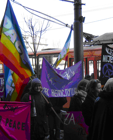manifestazione a Belgrado