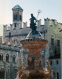 Trento, la fontana del Nettuno