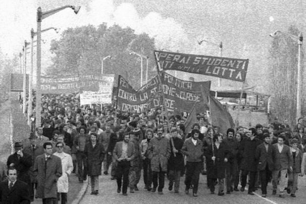 Manifestazione operaia anni '70