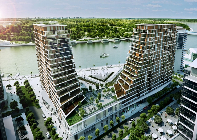 Il rendering del Belgrade Waterfront Residence